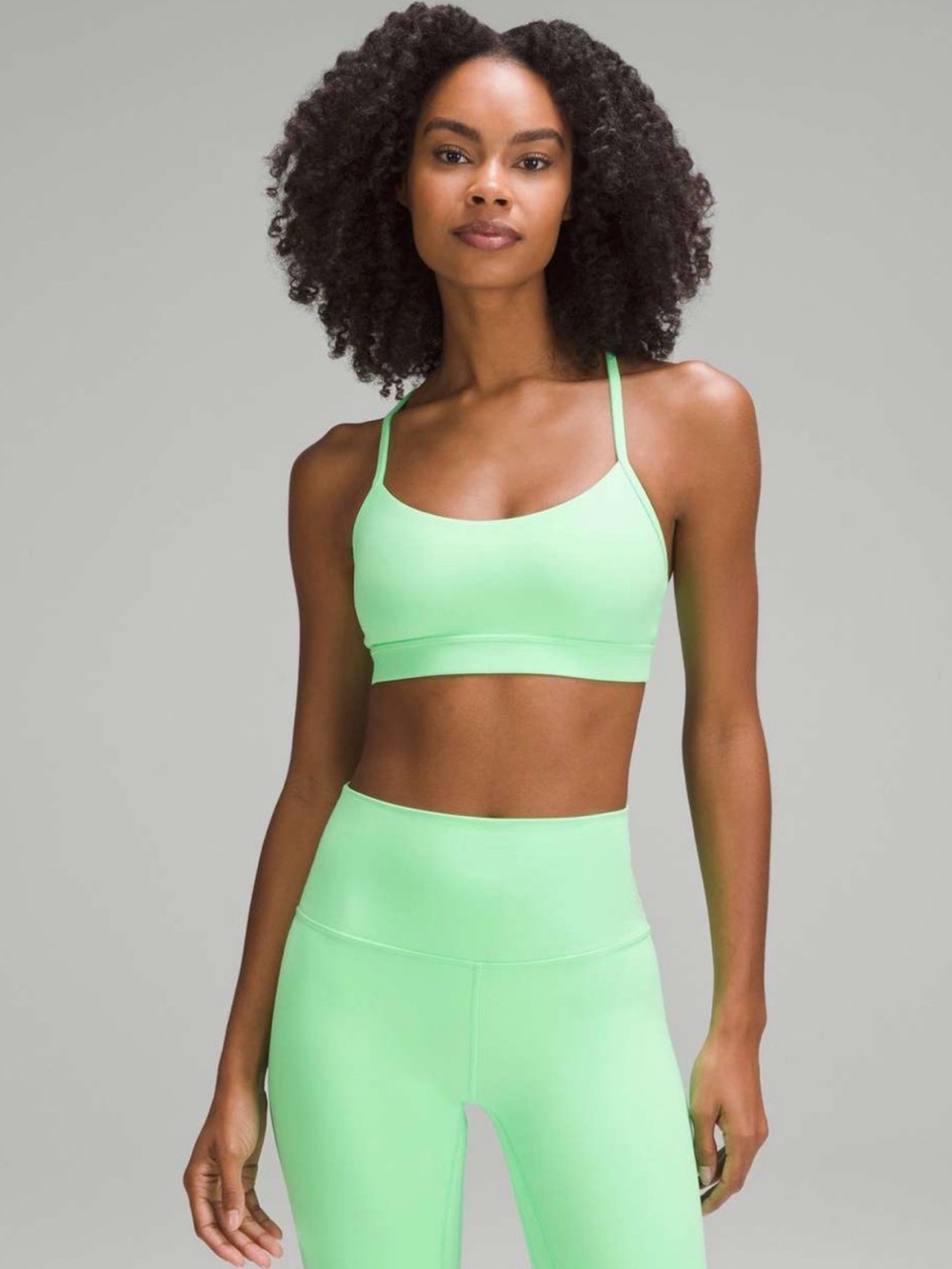 Lululemon Flow Y Bra Nulu Pistachio Size 8